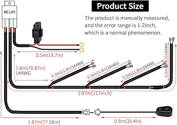 Amazon.co.jp: LEDライトバー配線ハーネスキット4リード12Vオンオフ